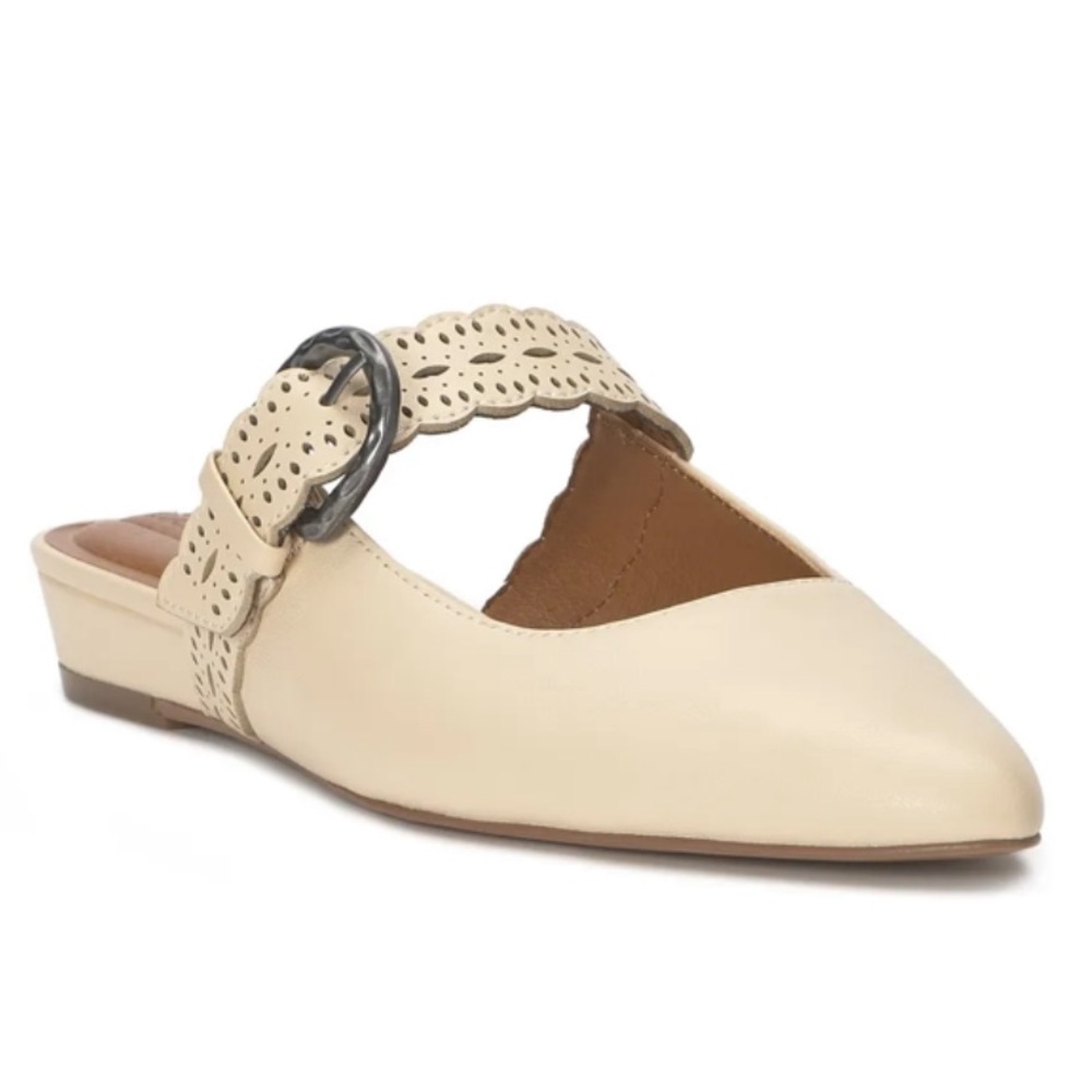 Lucky Brand Leather Size 6.5 Women's Flat Mules NWT